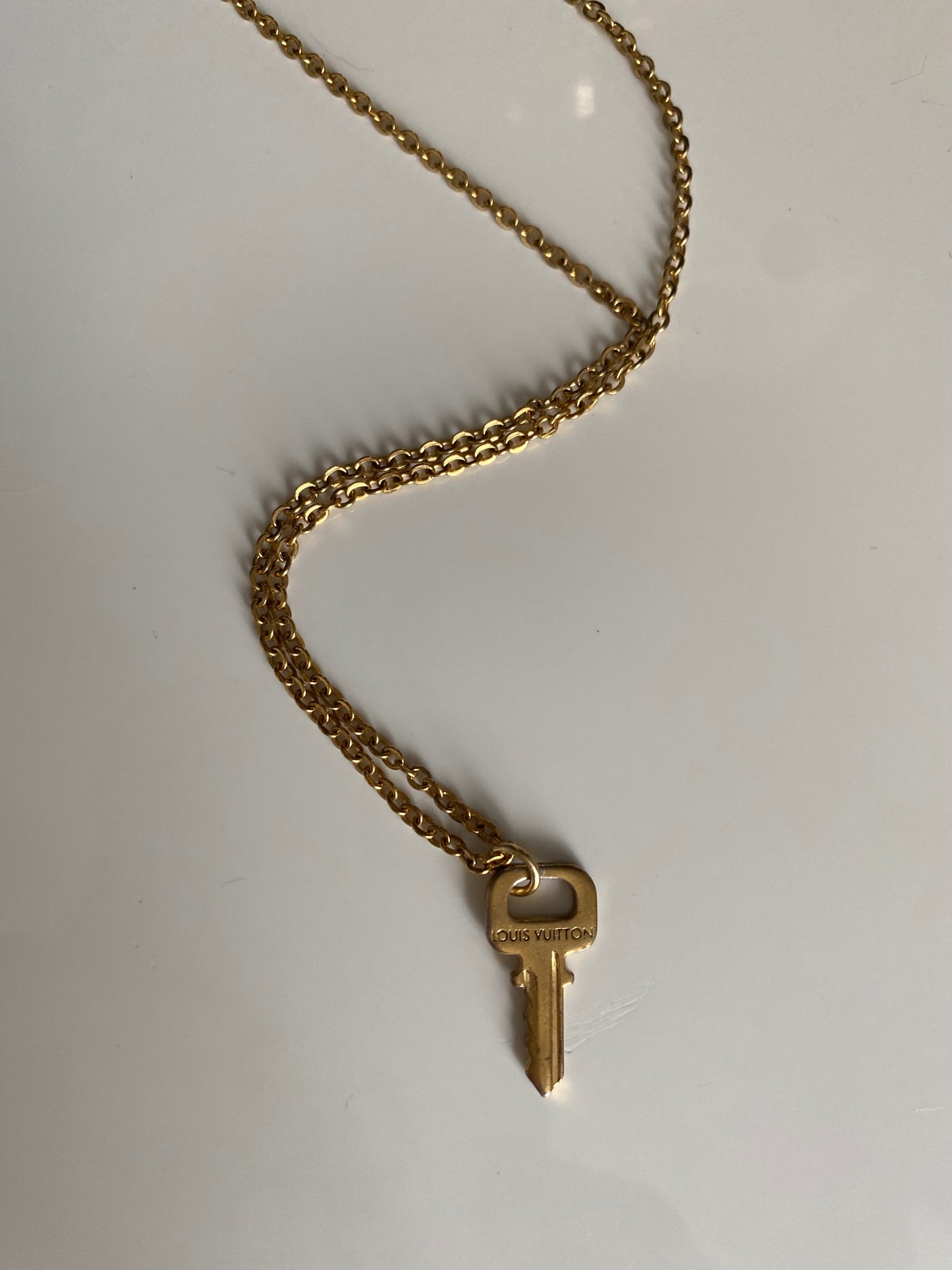 Authentic LOUIS VUITTON Key charm reworked necklace