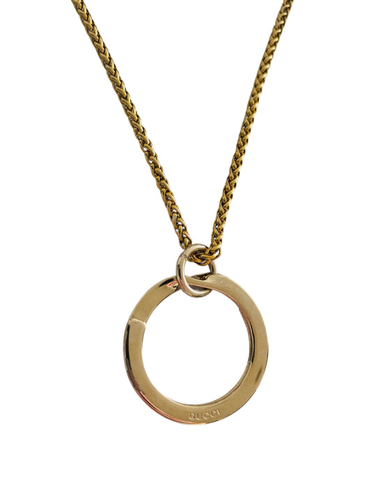 Authentic gold GUCCI pendant reworked necklace