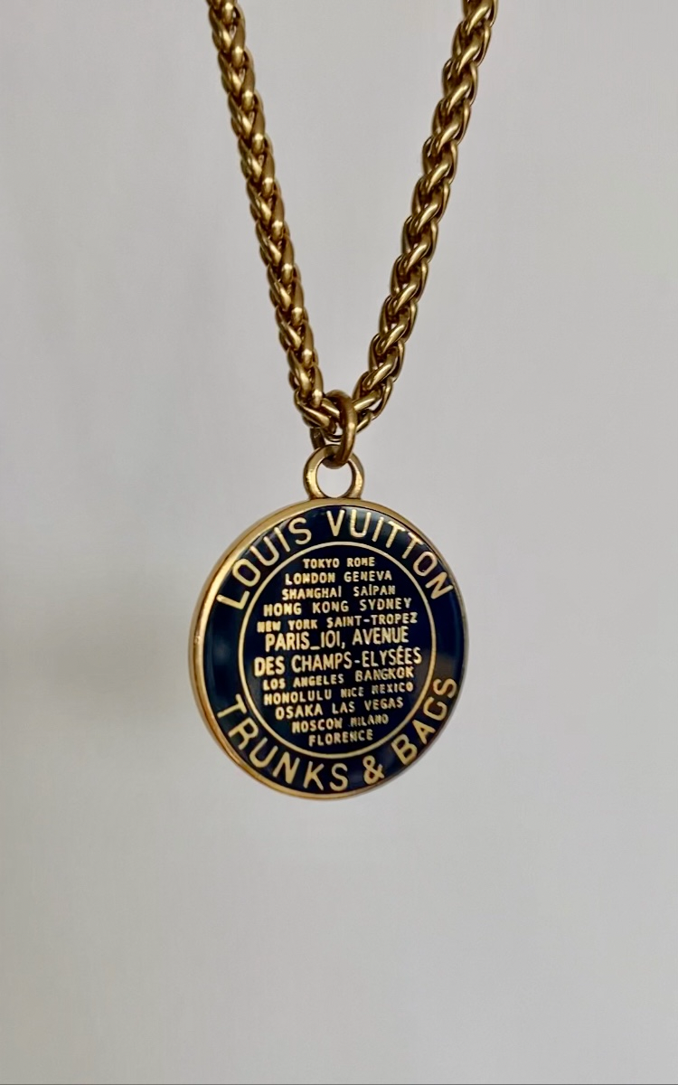Authentic LOUIS VUITTON vintage pendant reworked necklace