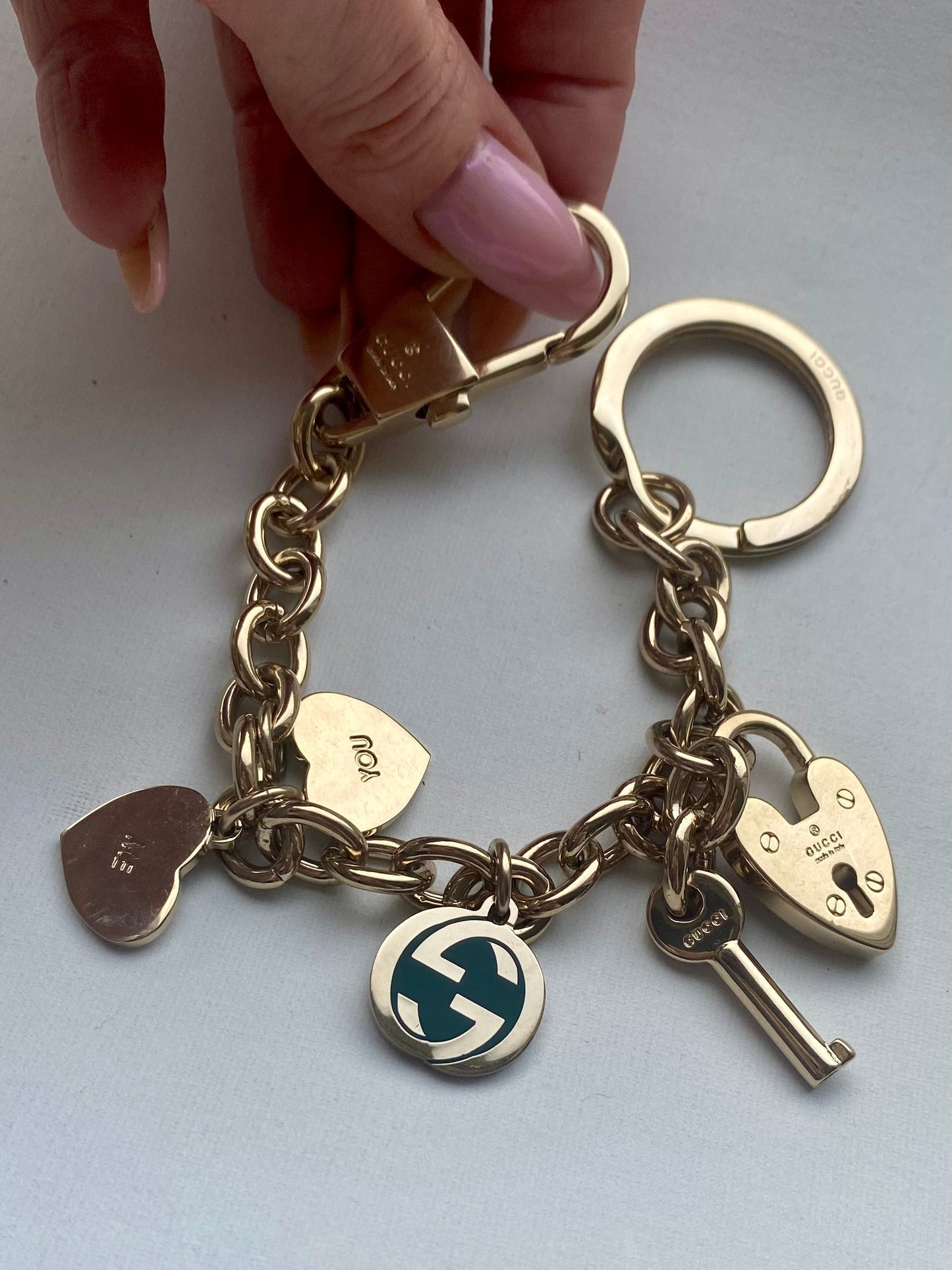 Authentic GUCCI vintage gold GG pendant reworked necklace