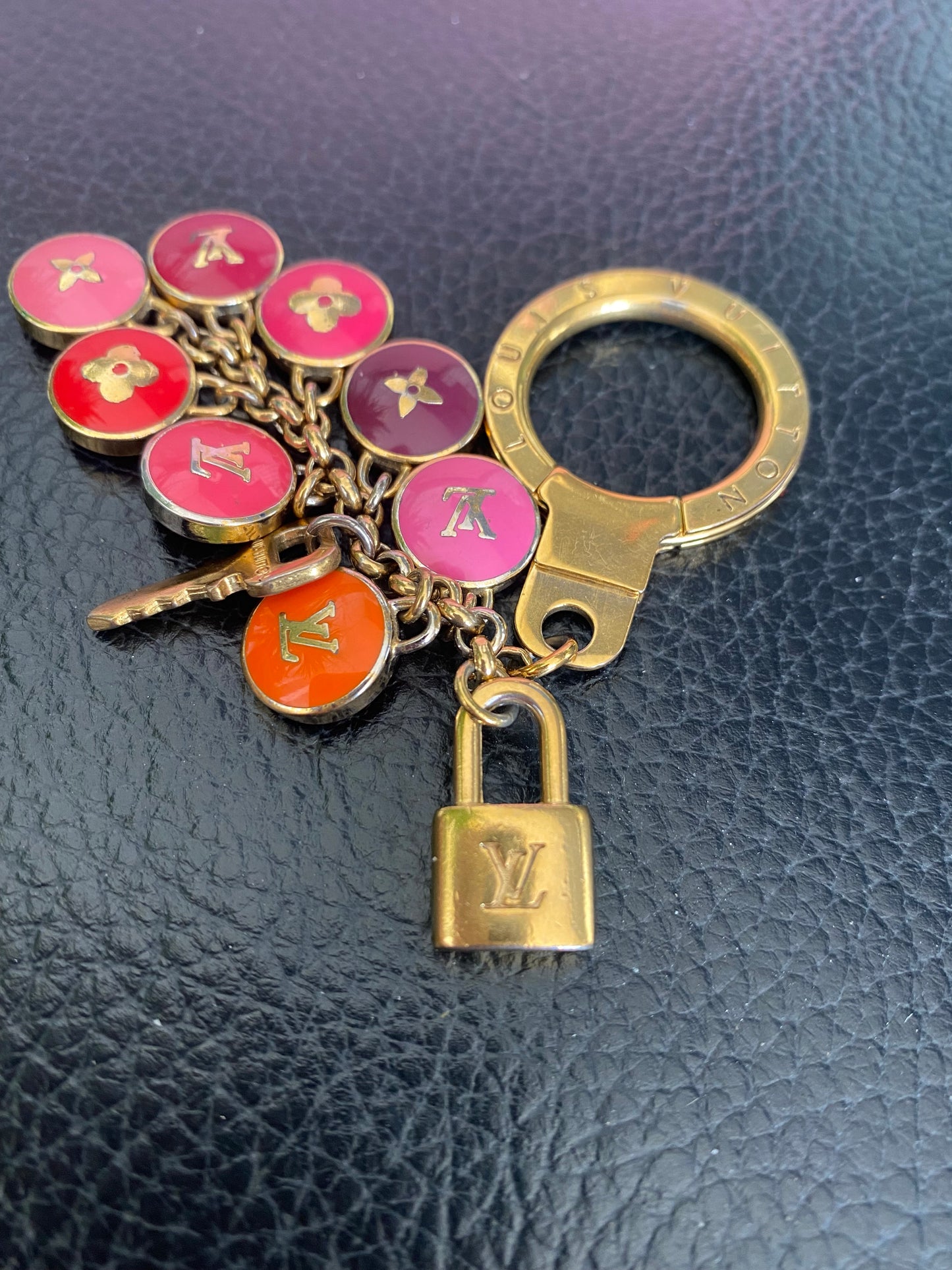 Authentic LOUIS VUITTON Padlock reworked necklace