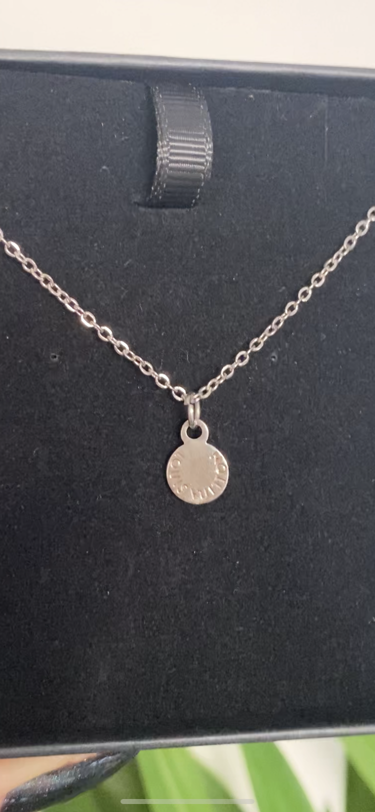 Authentic LOUIS VUITTON vintage silver LV pendant - reworked necklace