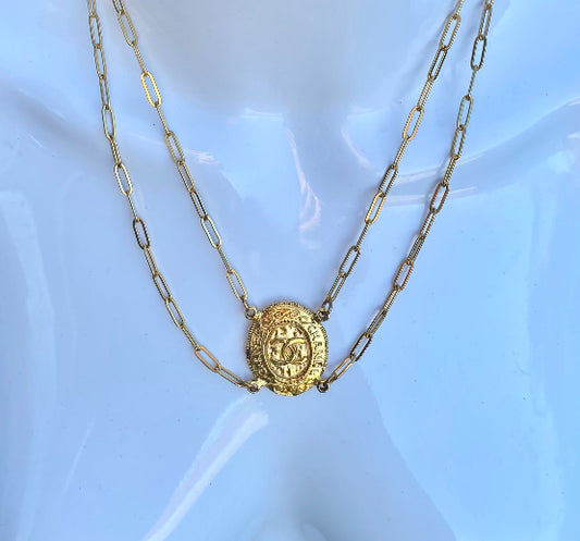 Authentic CHANEL one-one off rare vintage pendant reworked necklace