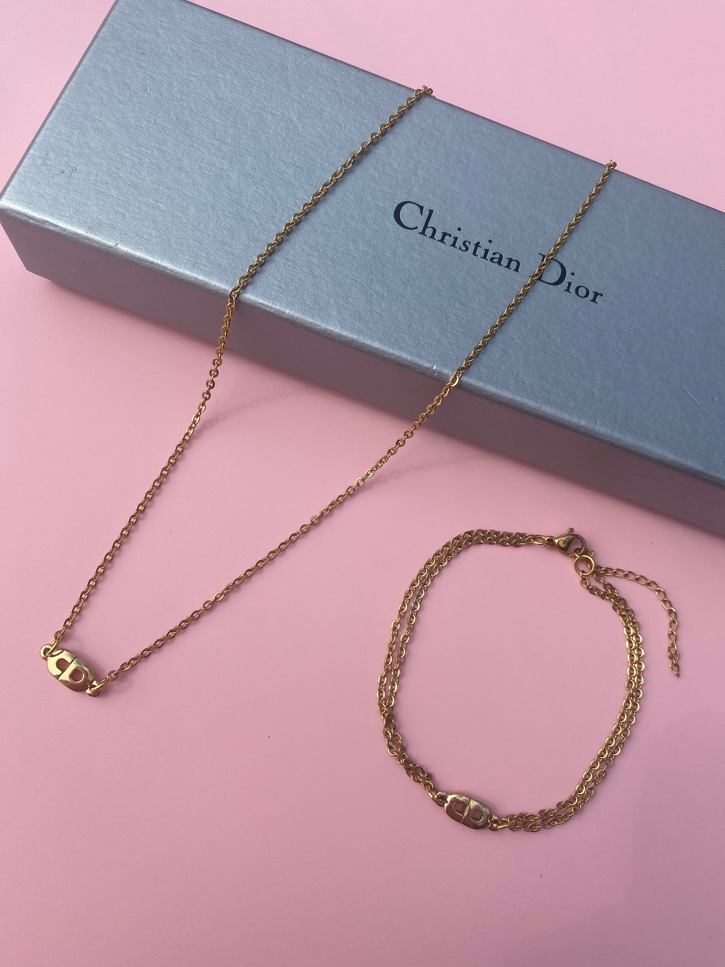 Authentic DIOR reworked CD pendant Bracelet