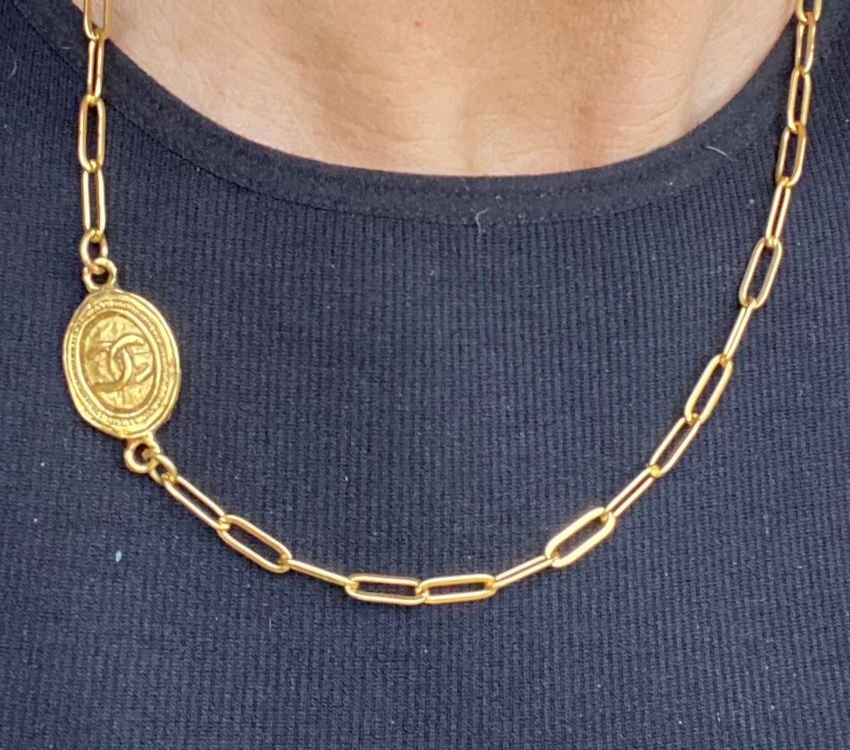 Authentic CHANEL pendant reworked Necklace