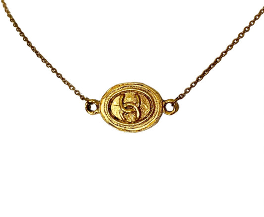 Authentic CHANEL pendant reworked necklace