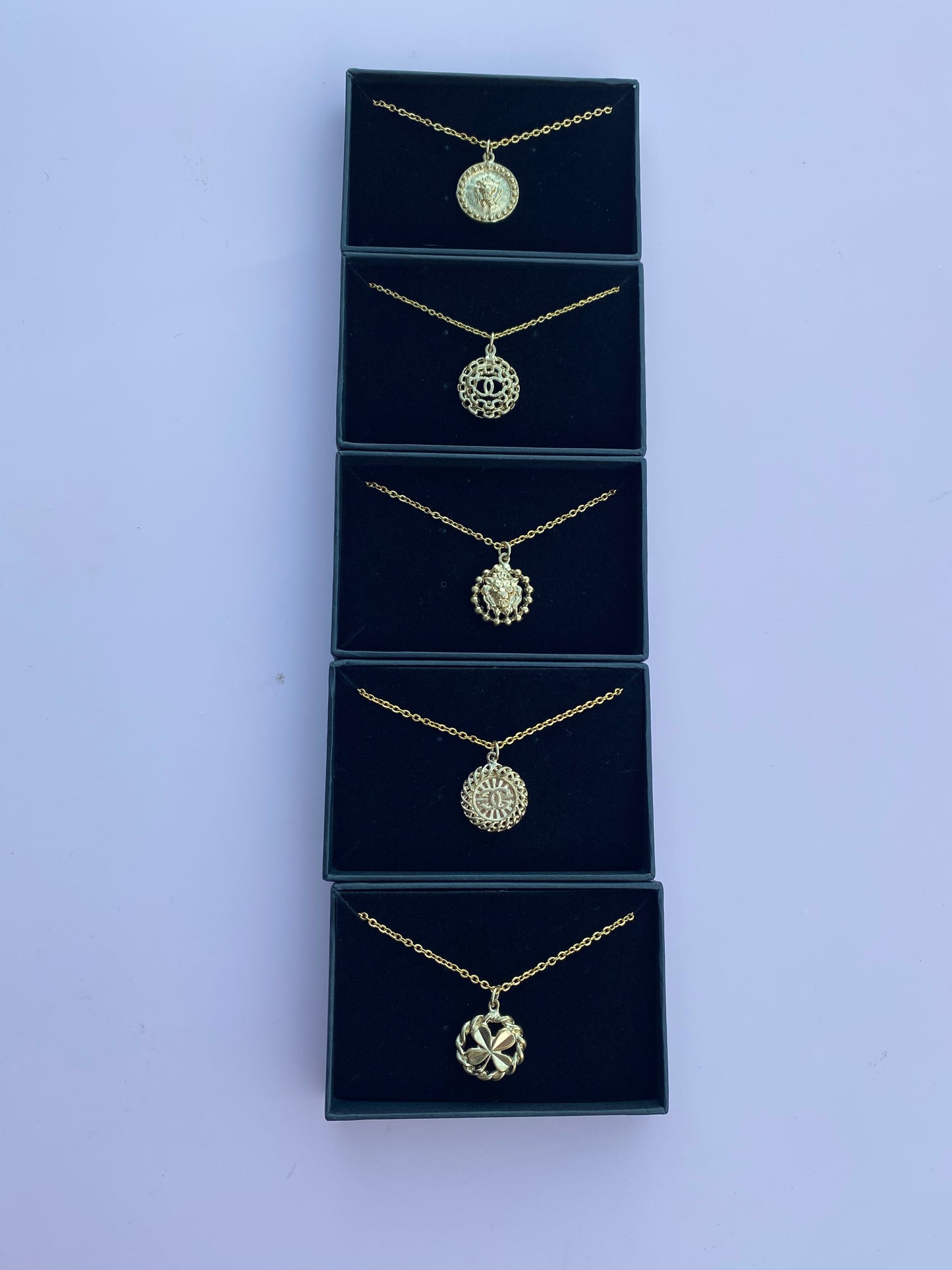 Authentic CHANEL Lion pendant reworked necklace