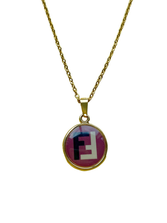 Authentic Fendi vintage pendant reworked necklace