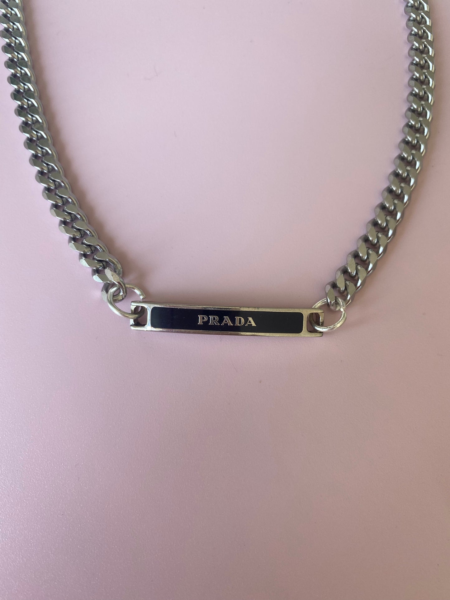 Authentic PRADA pendant reworked necklace