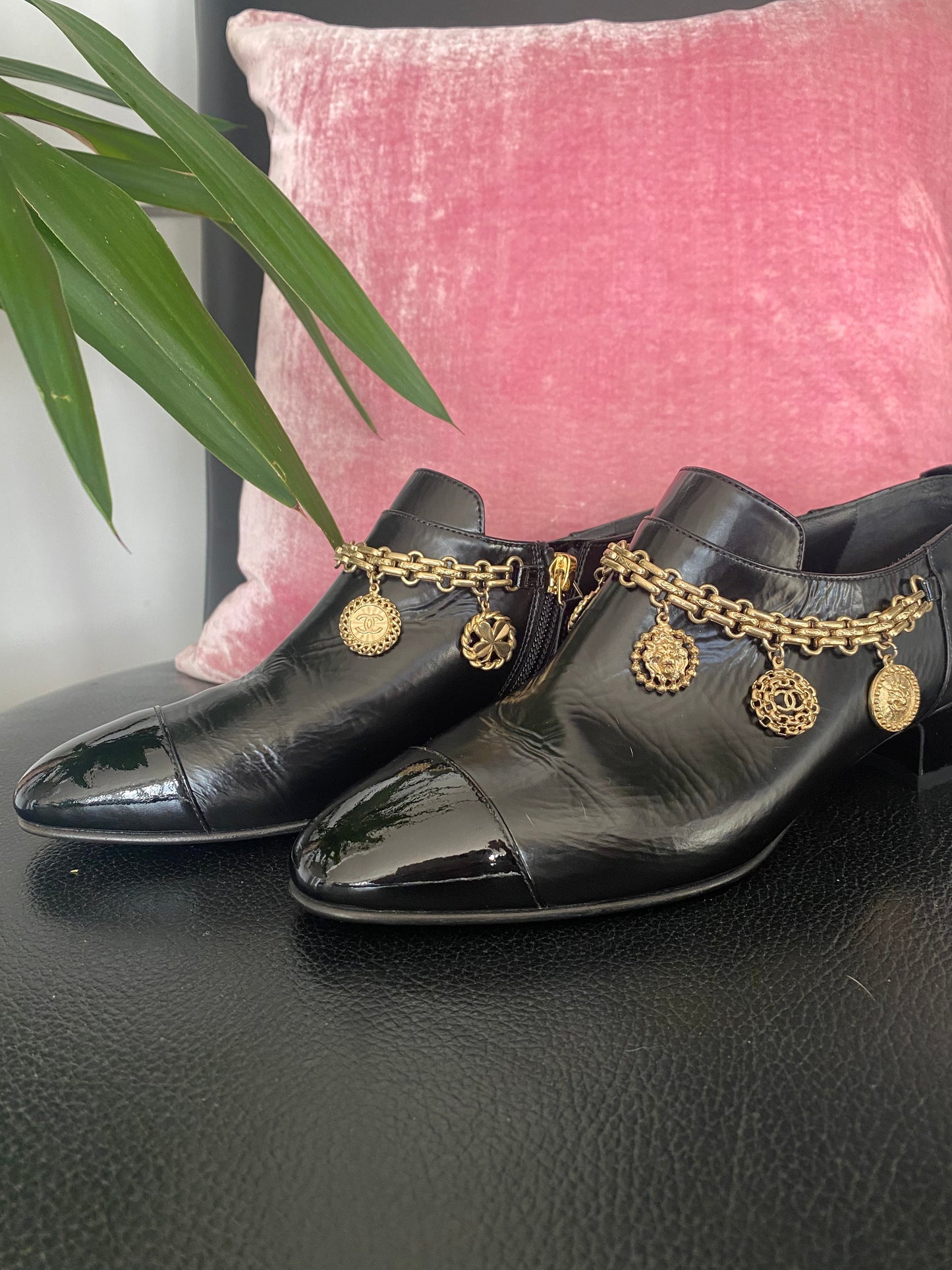 Authentic CHANEL Lion pendant reworked necklace