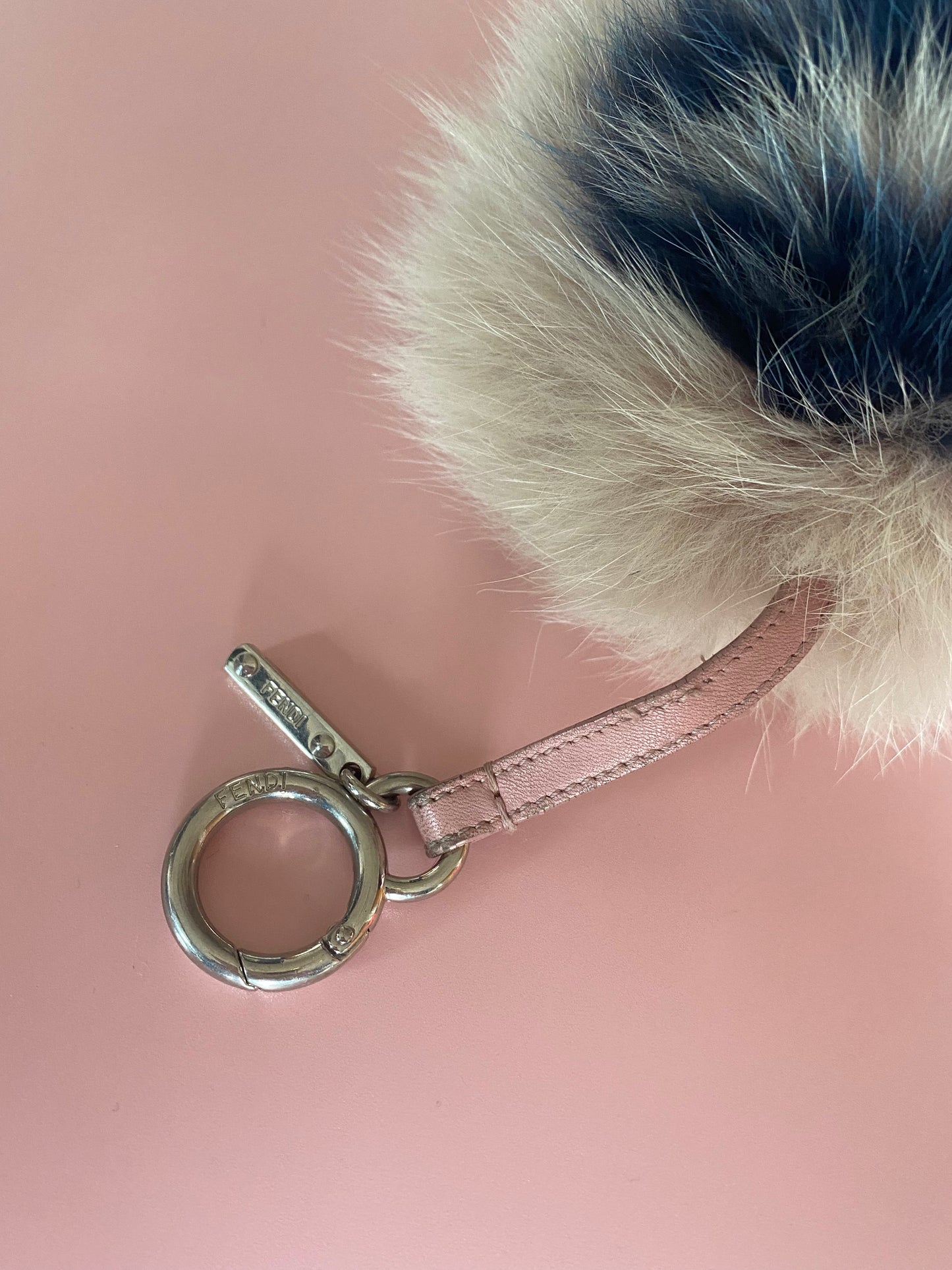 Authentic FENDI pendant silver reworked necklace