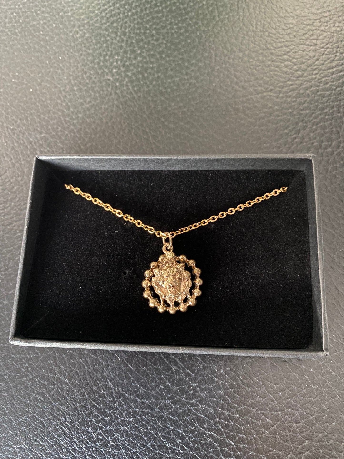 Authentic CHANEL Lion pendant reworked necklace