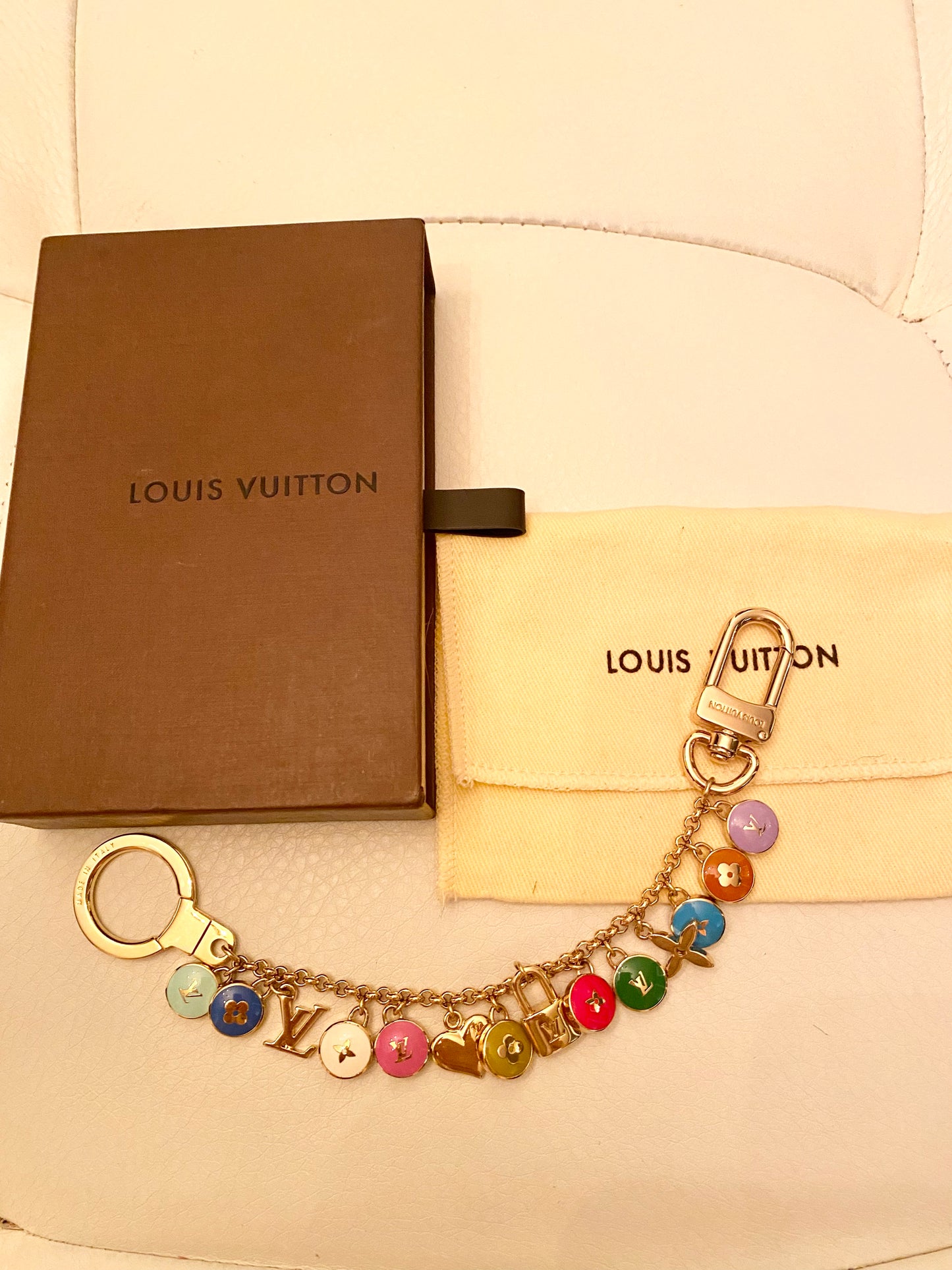LOUIS VUITTON vintage flower pendant reworked necklace