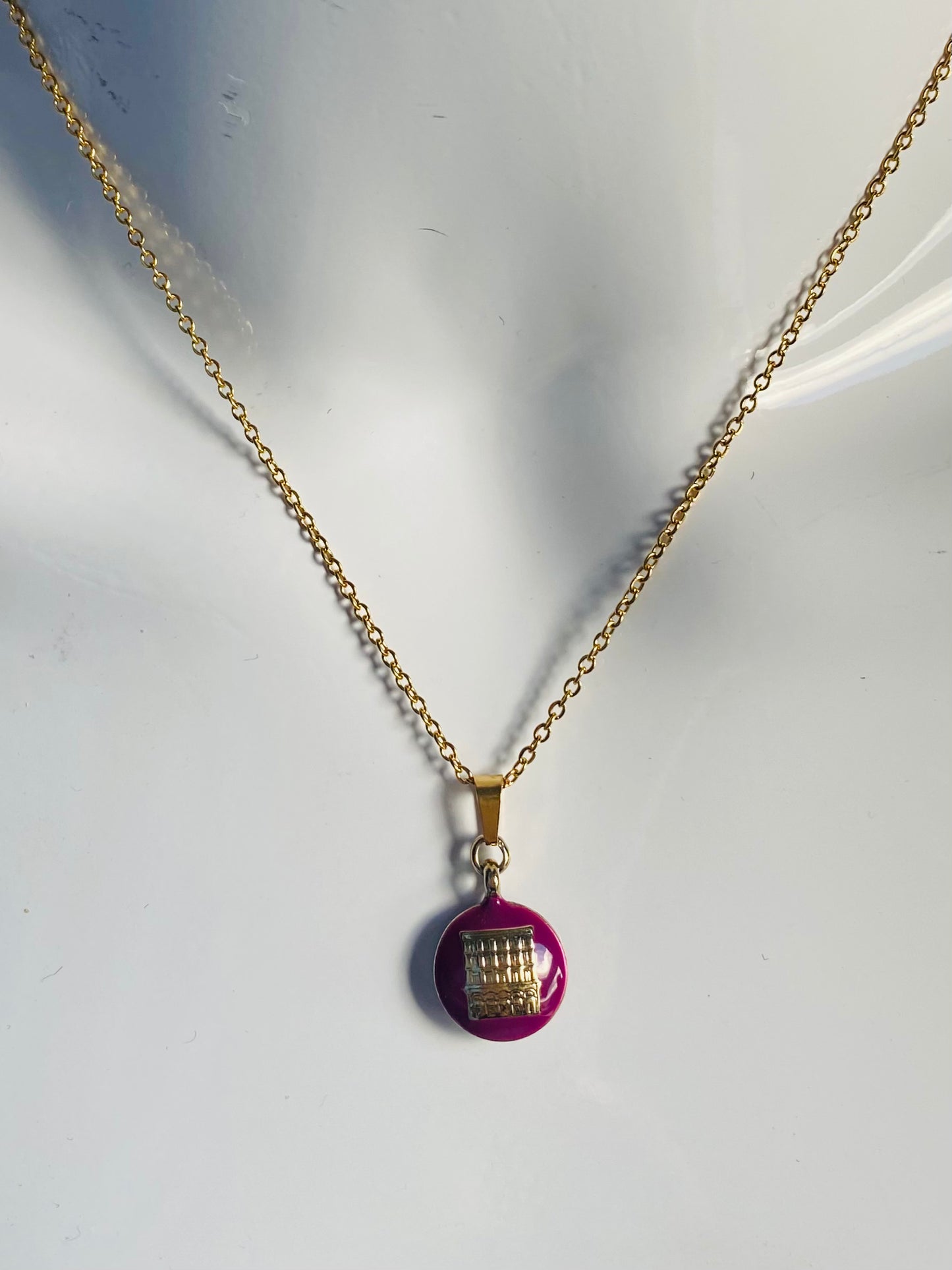 Fendi recycled repurposed reworked necklace jewellery non tarnish anti tarnish chain gold