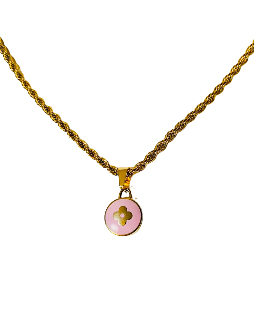 Authentic LOUIS VUITTON Pastilles pendant reworked necklace
