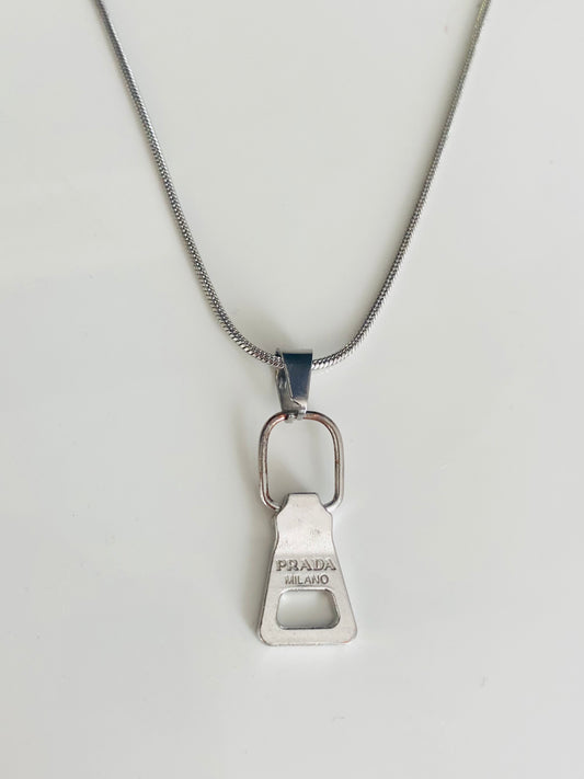 Authentic PRADA pendant reworked necklace