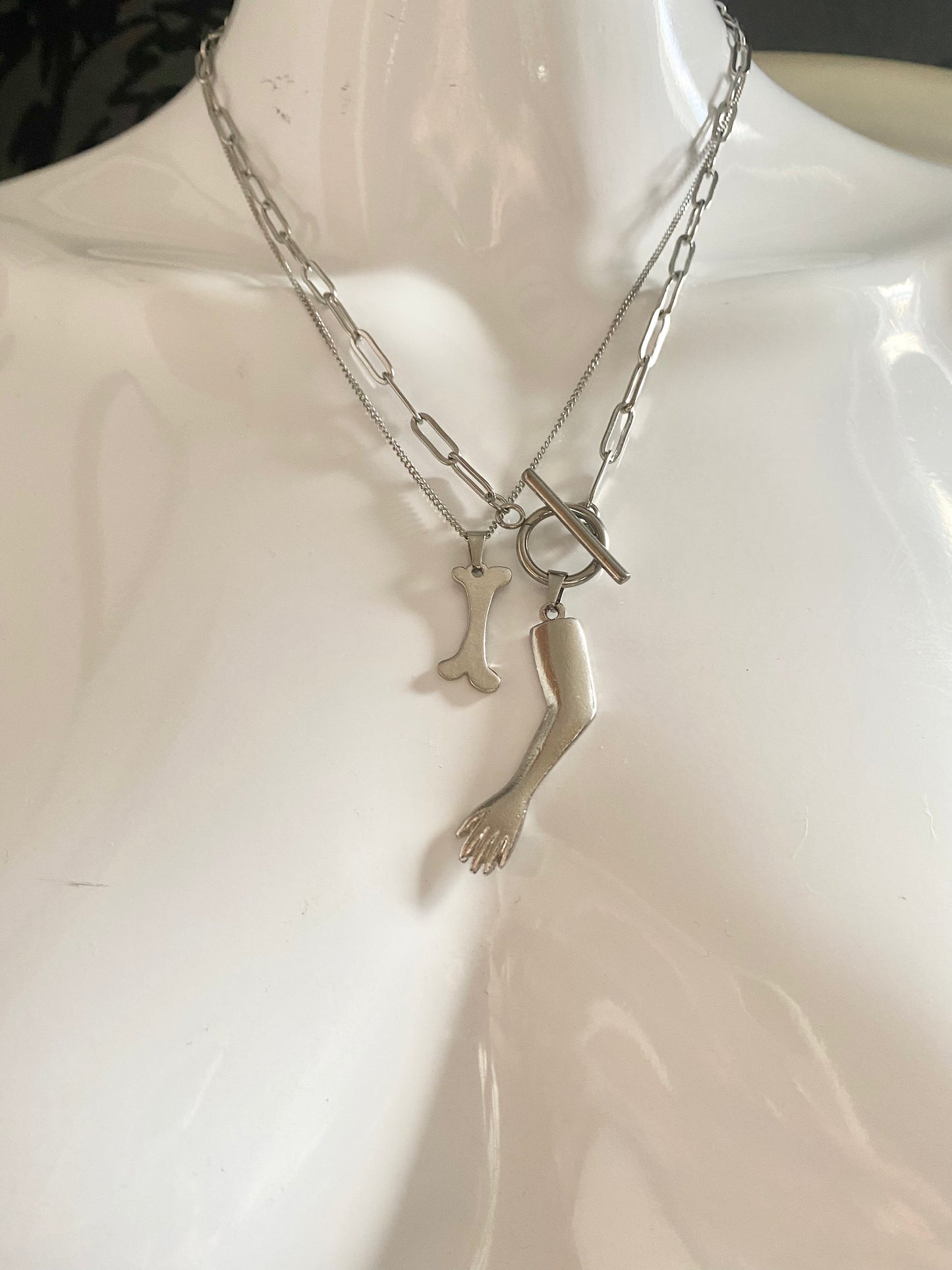 Authentic preloved vintage recycled repurposed reworked unique designer necklace jewellery anti-tarnish Christian DIOR silver non tarnish