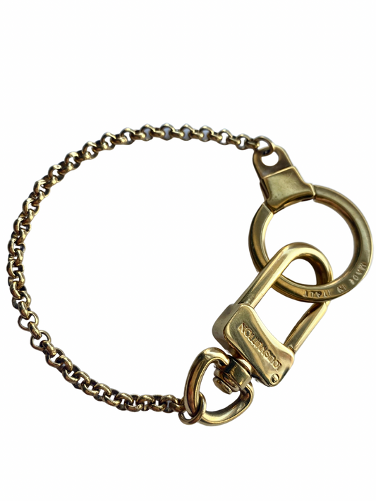 Authentic preloved vintage recycled repurposed reworked unique designer bracelet jewellery anti-tarnish Louis vuitton gold