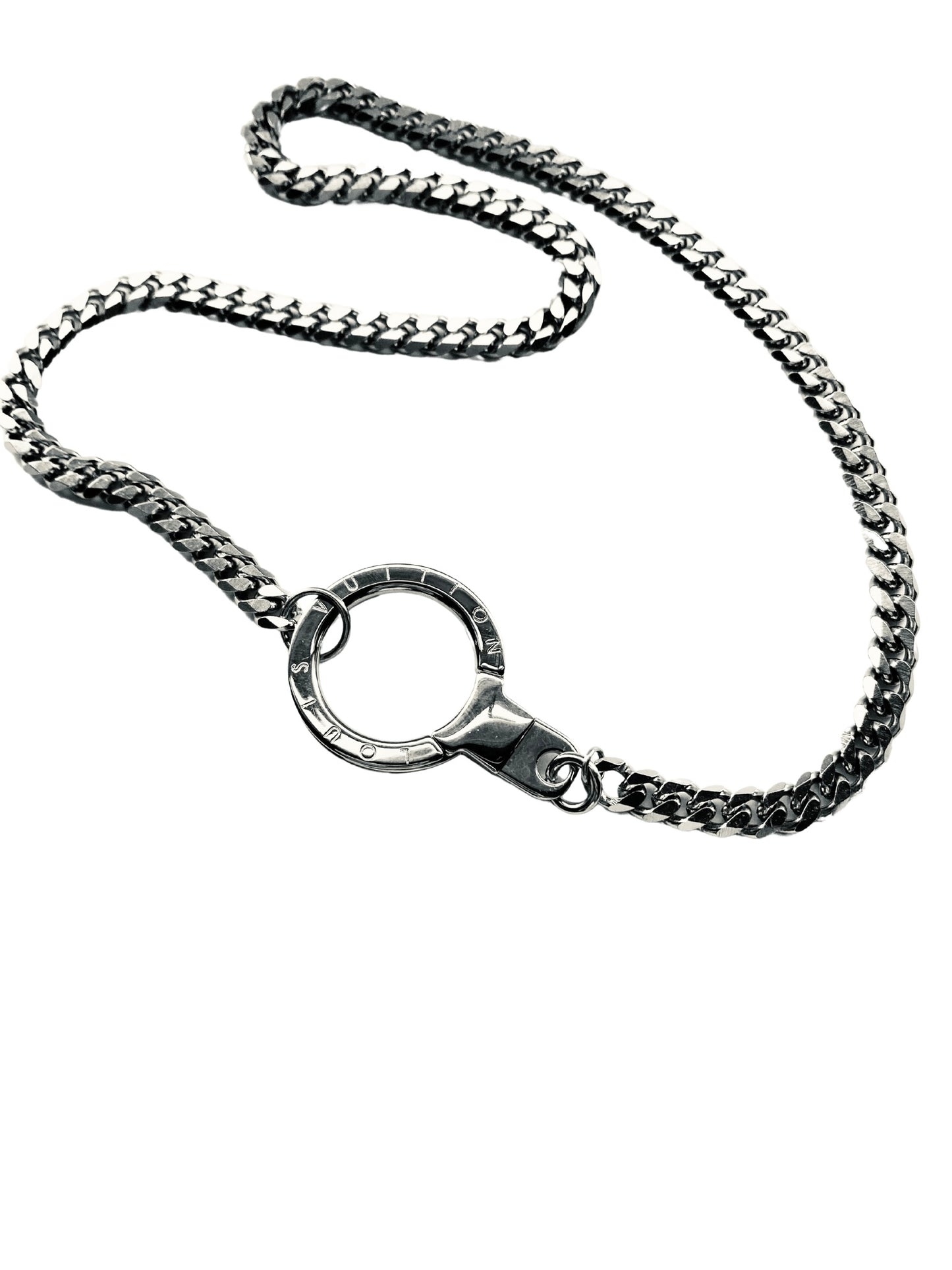 Authentic Louis Vuitton vintage silver pendant reworked necklace