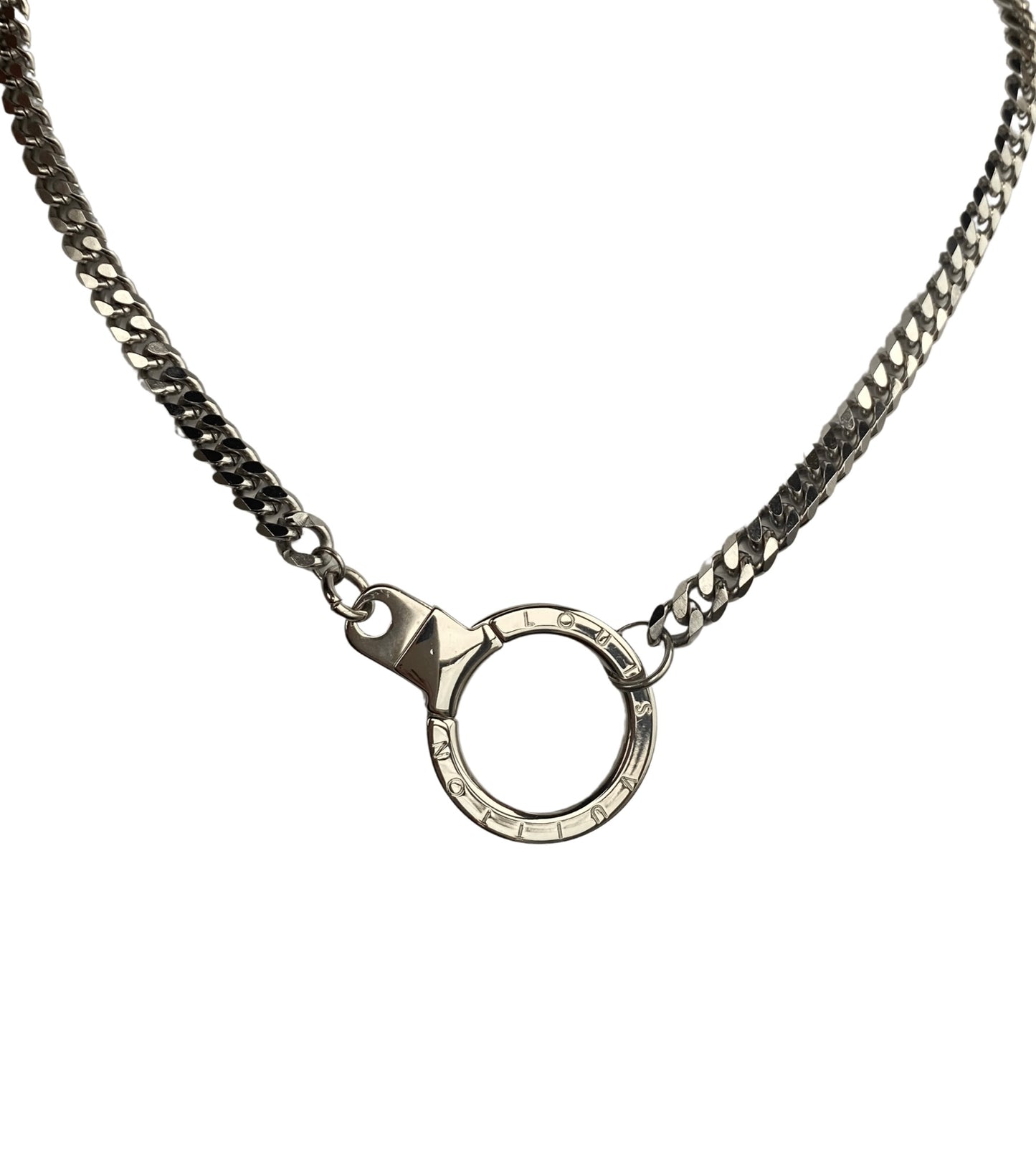 Authentic Louis Vuitton vintage silver pendant reworked necklace
