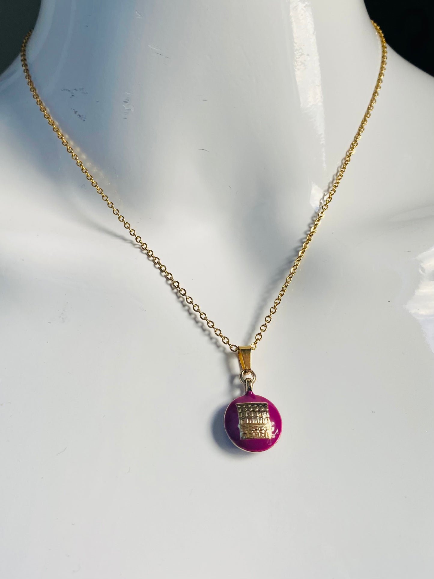 Fendi recycled repurposed reworked necklace jewellery non tarnish anti tarnish chain gold