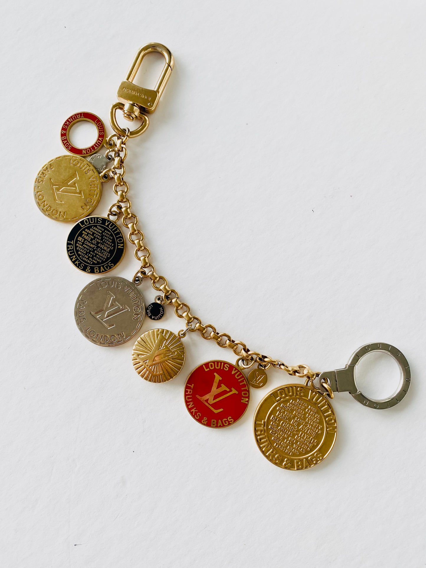LOUIS VUITTON vintage silver pendant reworked necklace