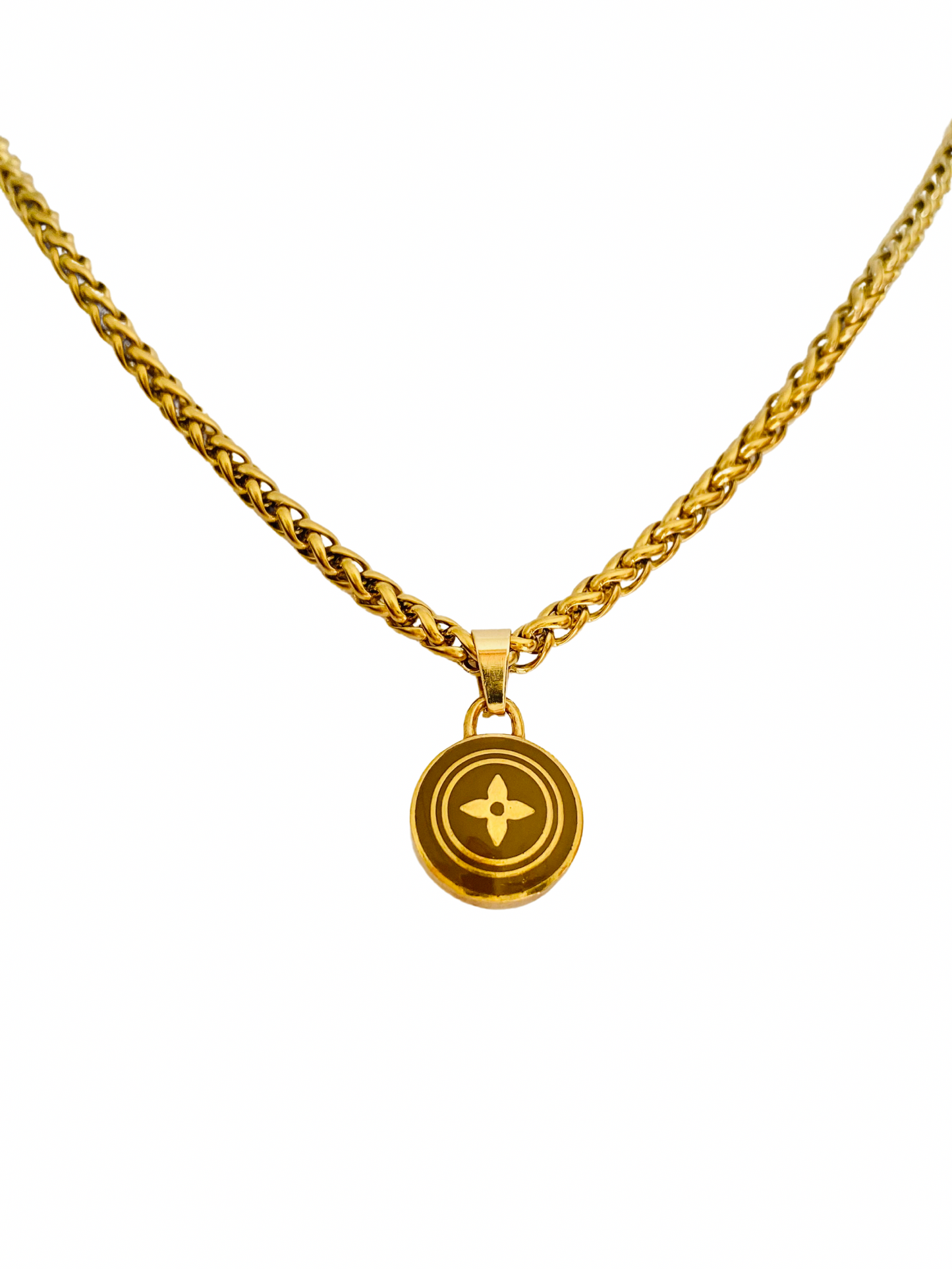 Authentic LOUIS VUITTON Pastilles vintage pendant reworked necklace