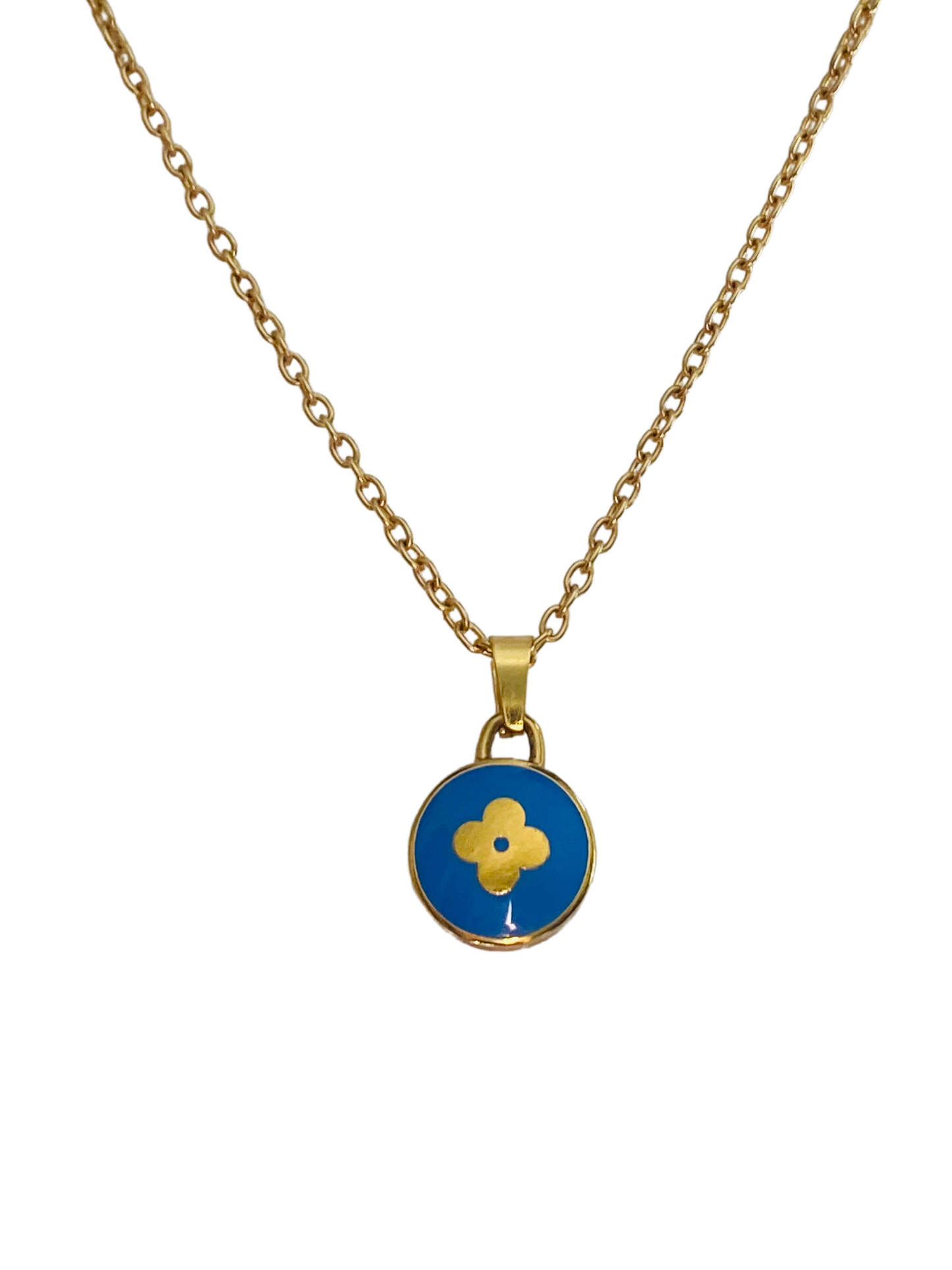 Authentic preloved vintage recycled repurposed reworked unique designer necklace jewellery anti-tarnish Louis vuitton gold
