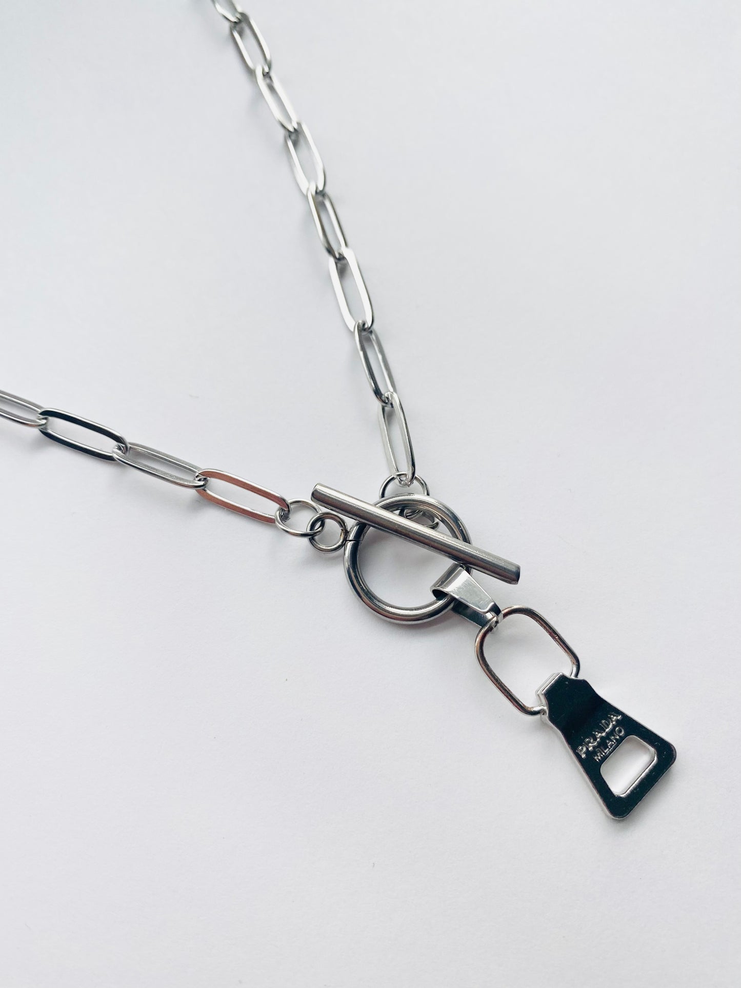 Authentic PRADA pendant reworked necklace