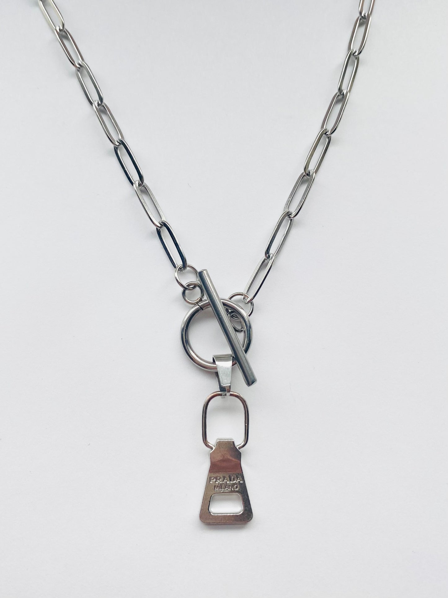 Authentic PRADA pendant reworked necklace