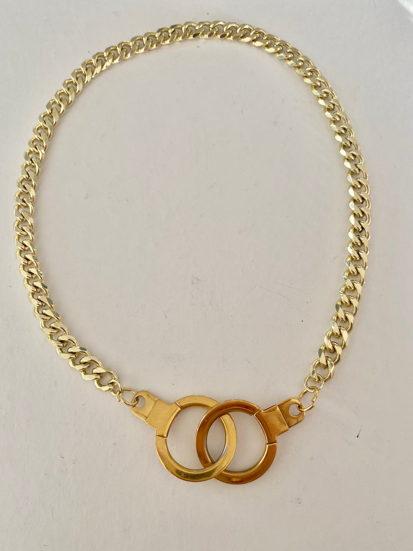 Authentic LOUIS VUITTON vintage lock pendant reworked necklace