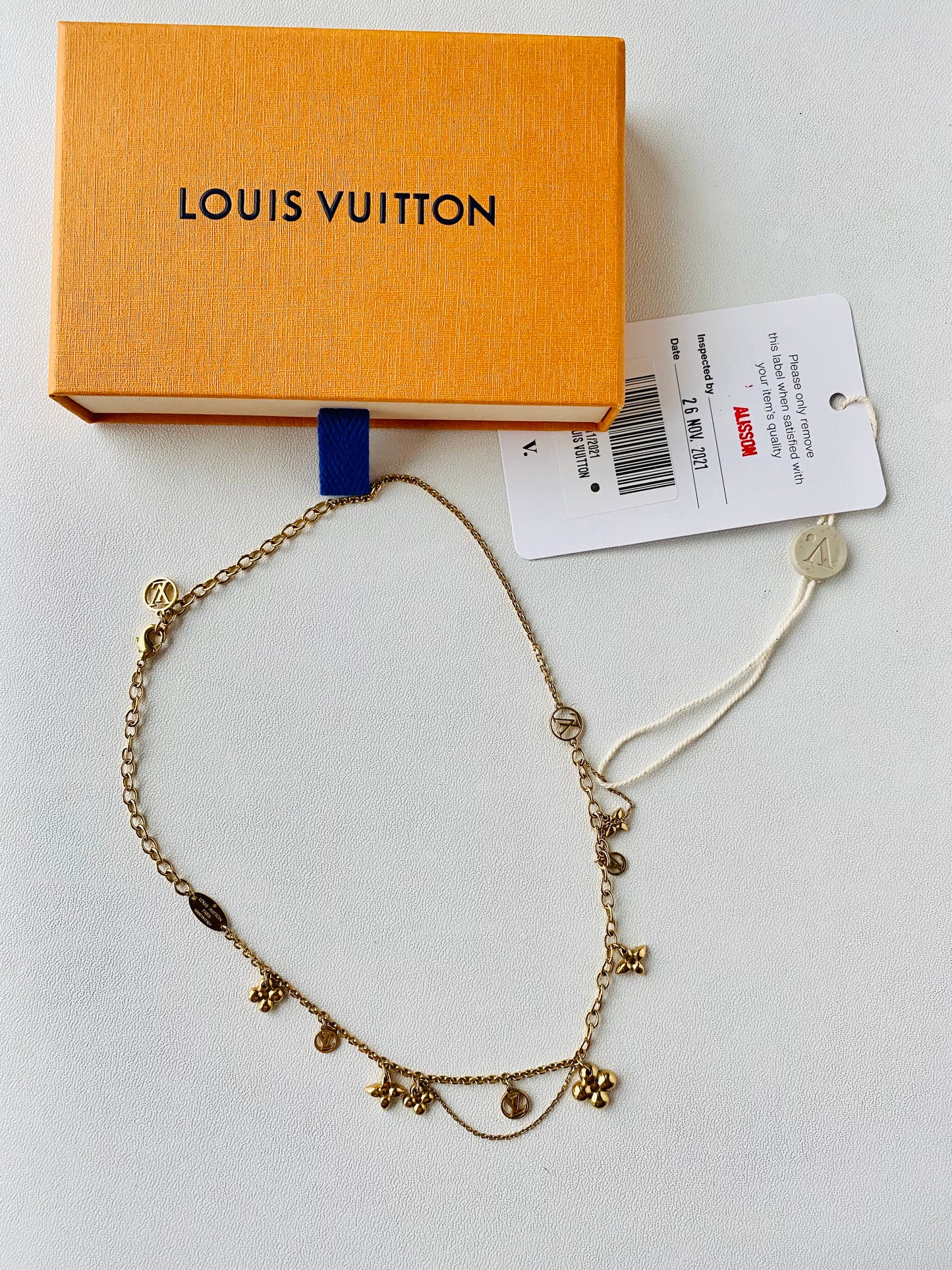 AUTHENTIC Louis Vuitton repurposed reworked pendant vintage necklace