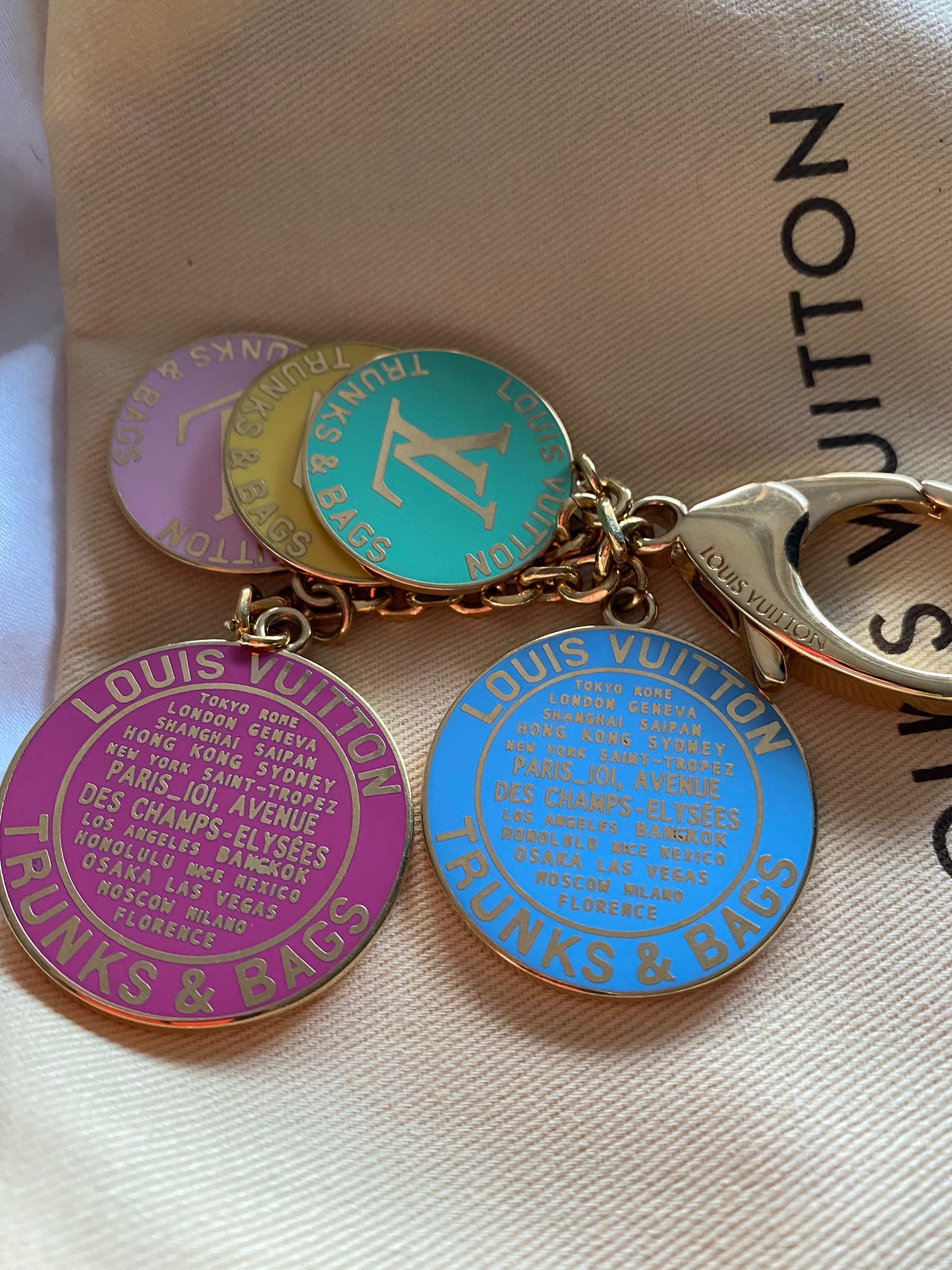 Authentic preloved vintage recycled repurposed reworked unique designer necklace jewellery anti-tarnish Louis vuitton gold