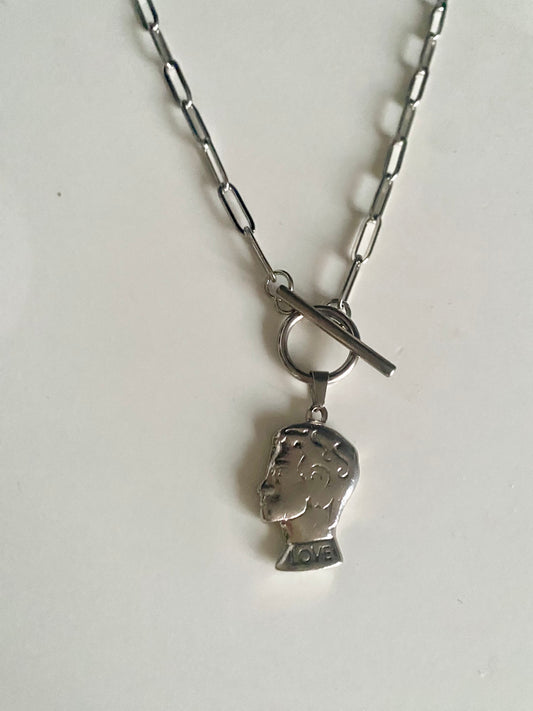 Authentic DIOR vintage Chunky Love pendant reworked necklace