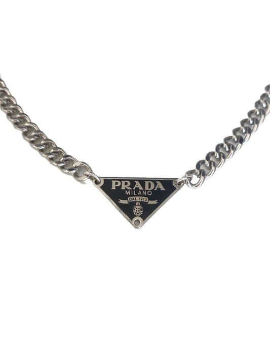 Prada plaque necklace