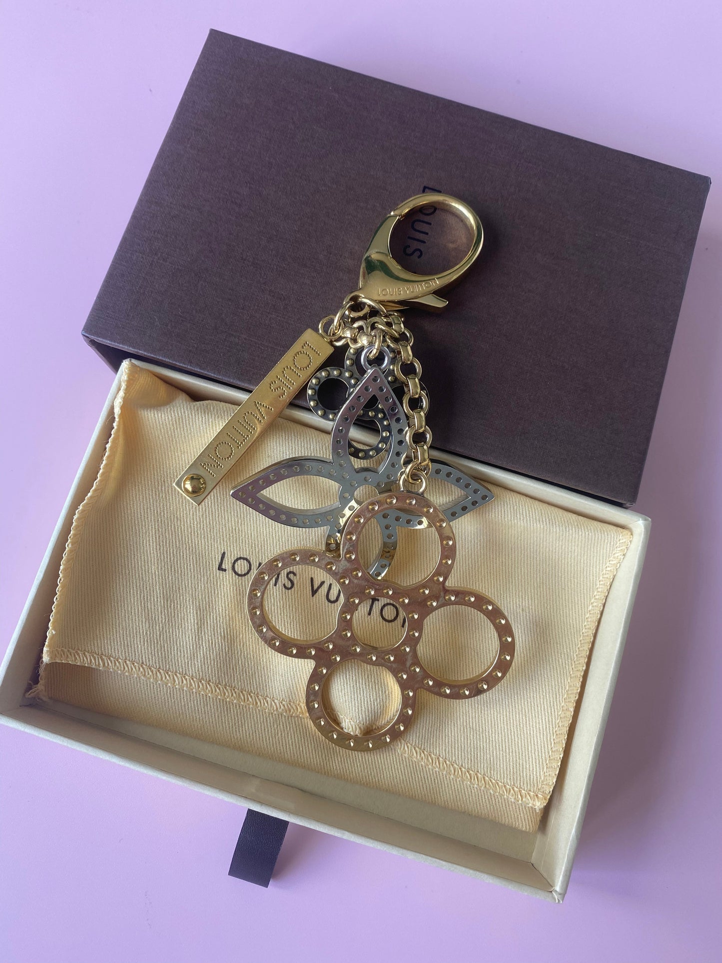 Authentic LOUIS VUITTON vintage pendant reworked necklace