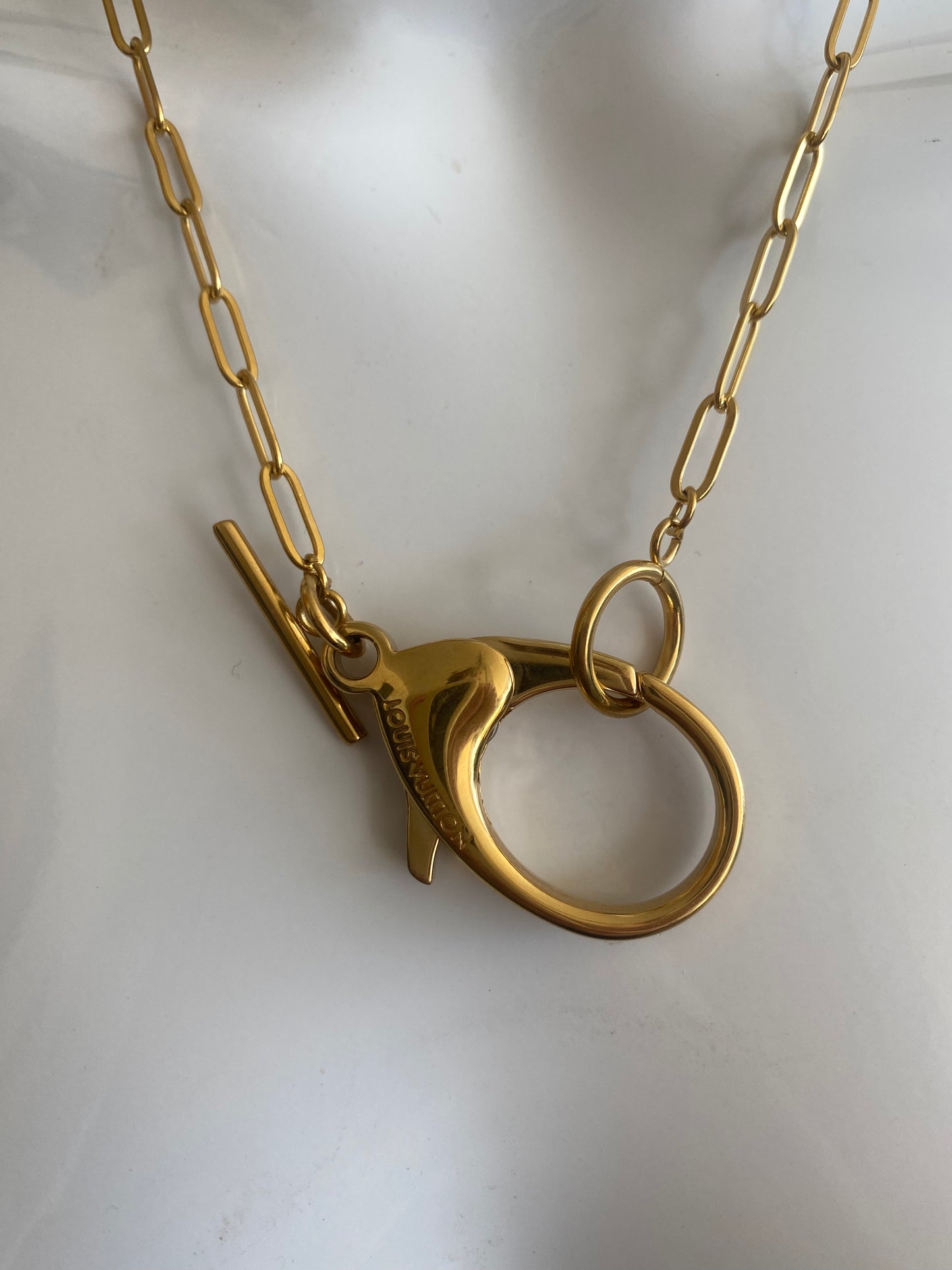 Authentic LOUIS VUITTON vintage pendant reworked necklace