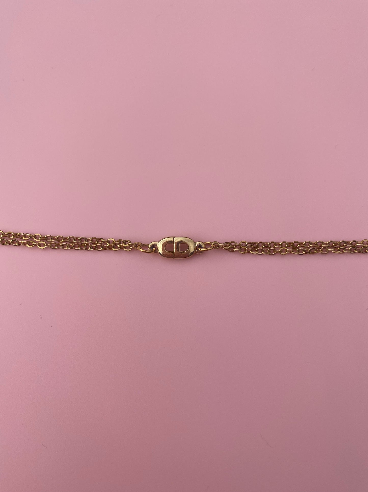 Authentic DIOR reworked  CD pendant Bracelet