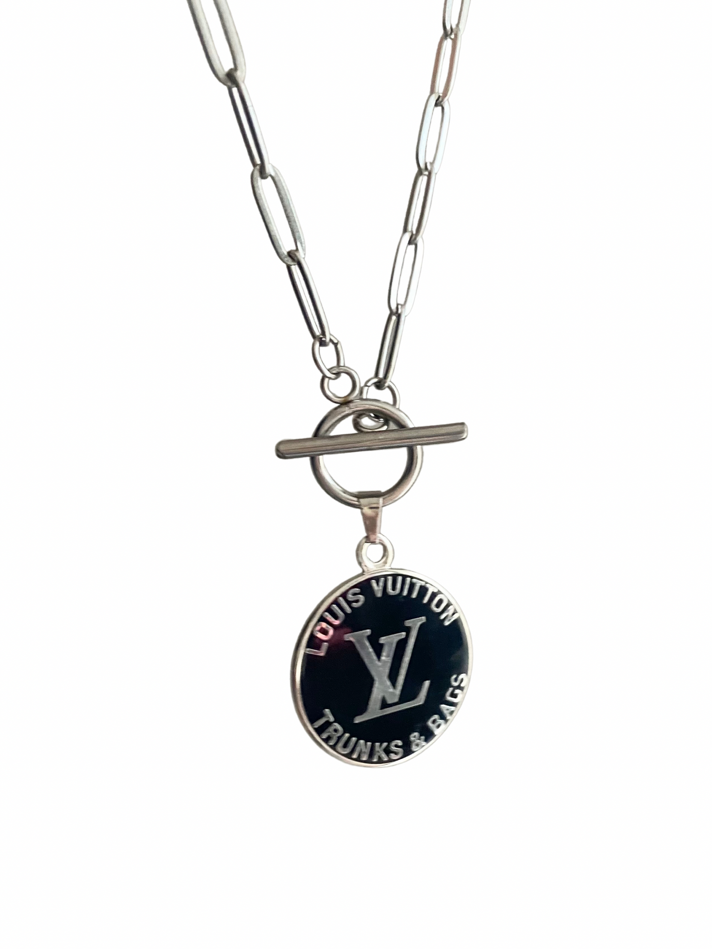LV Upcycled Louis Vuitton Necklace w/ Leather Tassle – Sandbur