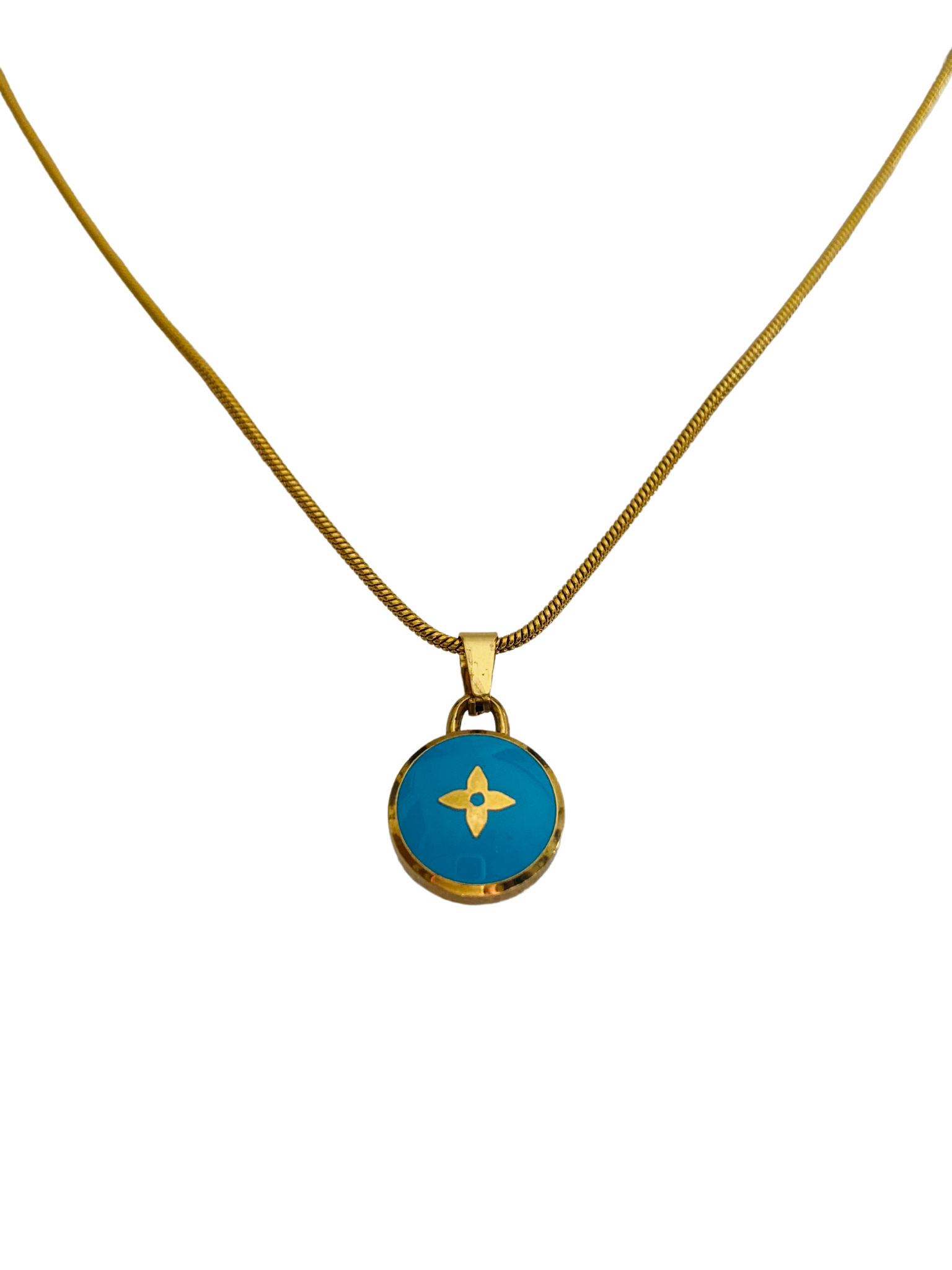 Louis Vuitton Button Necklace — Blue Blood Metal | Vintage Rings & Necklaces