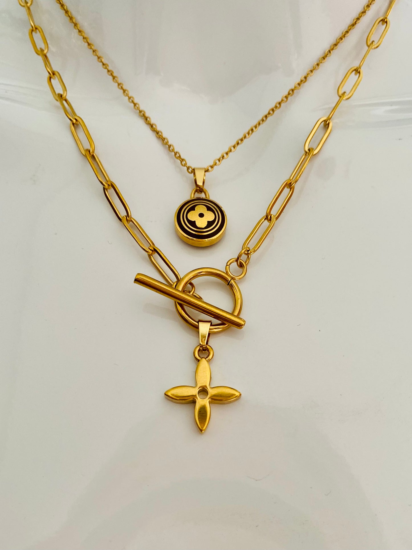 Authentic LOUIS VUITTON Pastilles vintage pendant reworked necklace