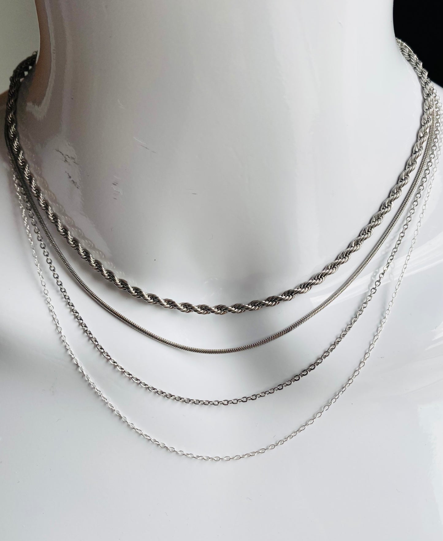 KAA silver anti-tarnish chain necklace