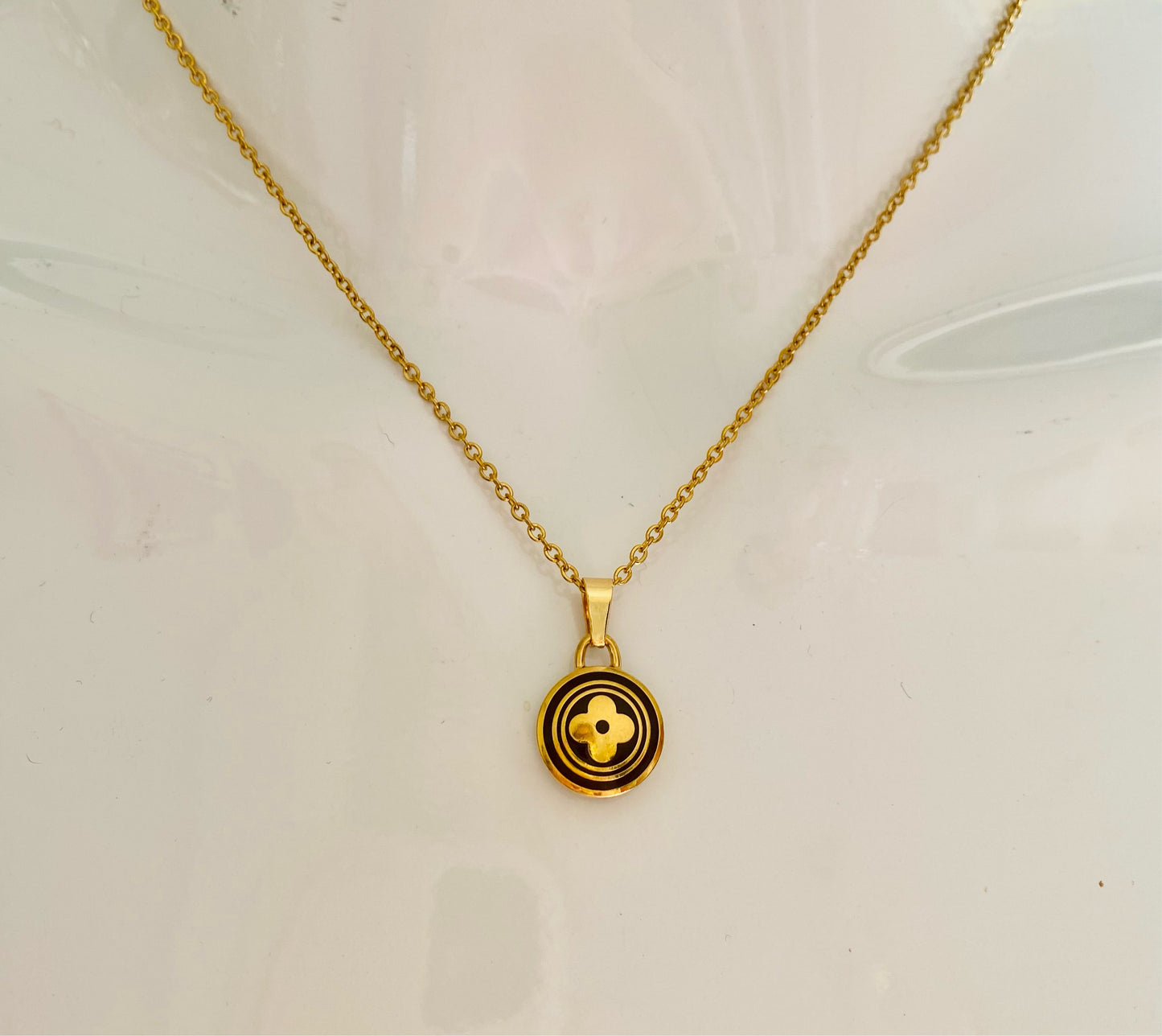 Authentic LOUIS VUITTON Pastilles vintage pendant reworked necklace