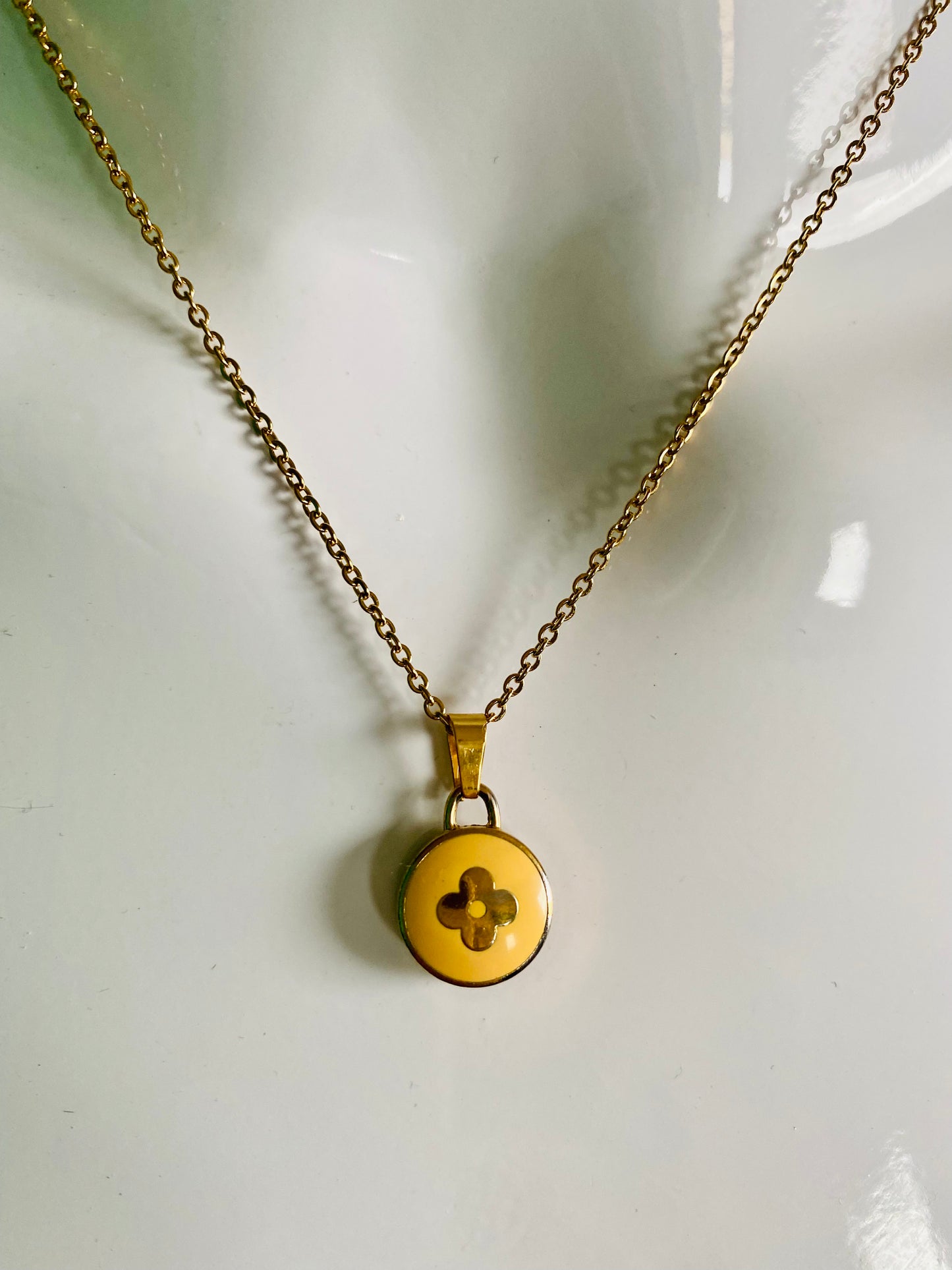 Authentic LOUIS VUITTON pastilles pendant reworked necklace