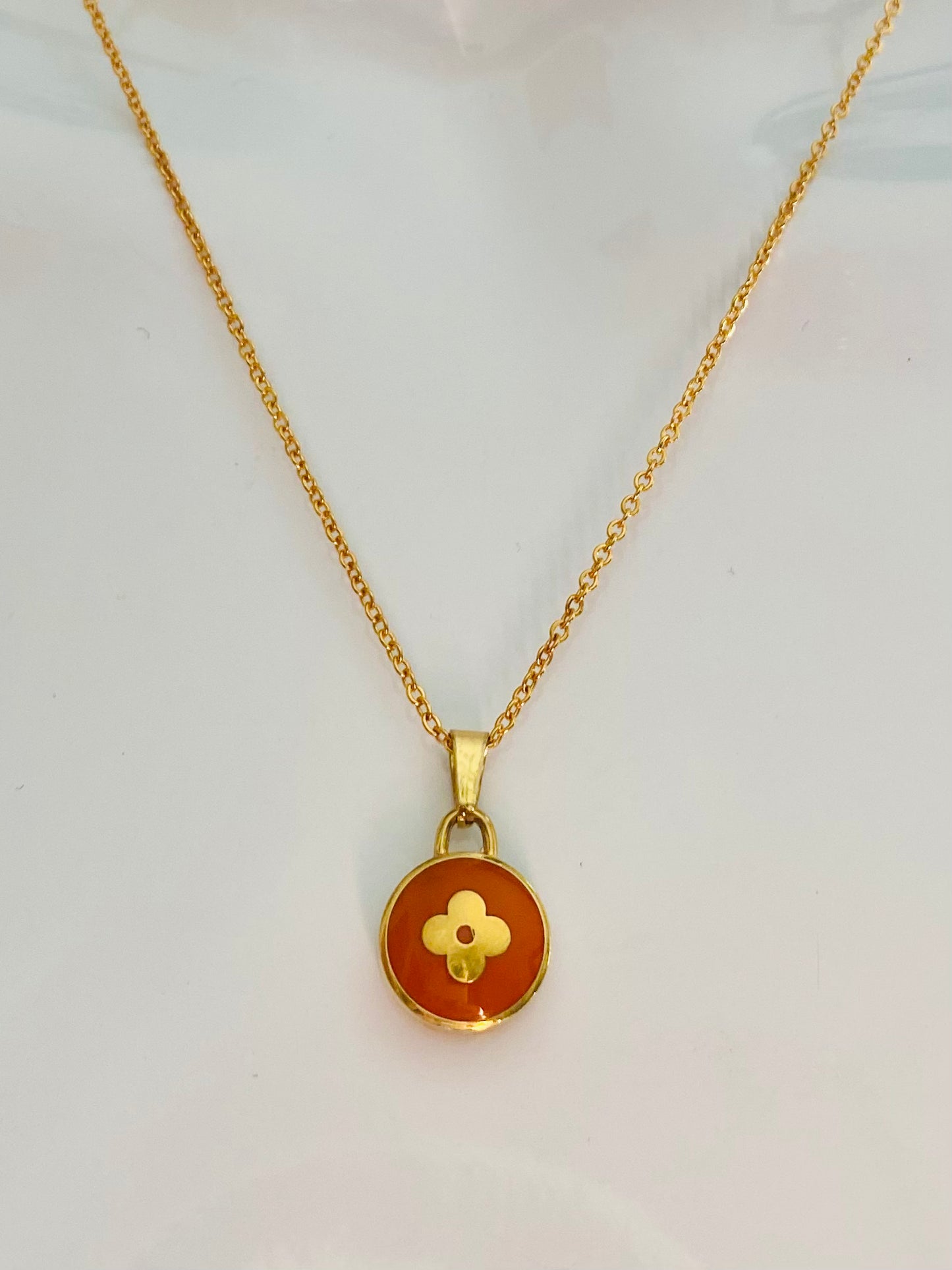 Louis Vuitton Blossom red carnelian necklace