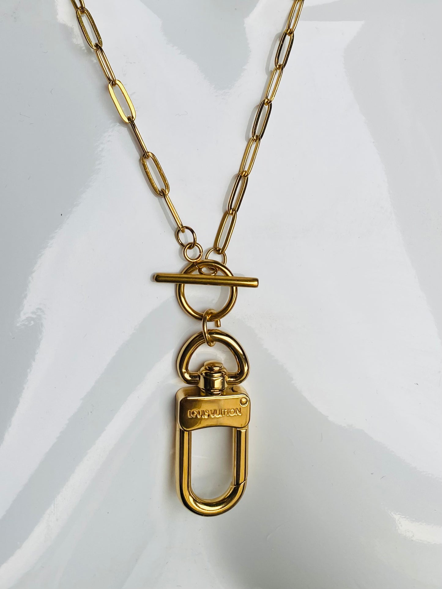 Authentic LOUIS VUITTON vintage pendant reworked necklace