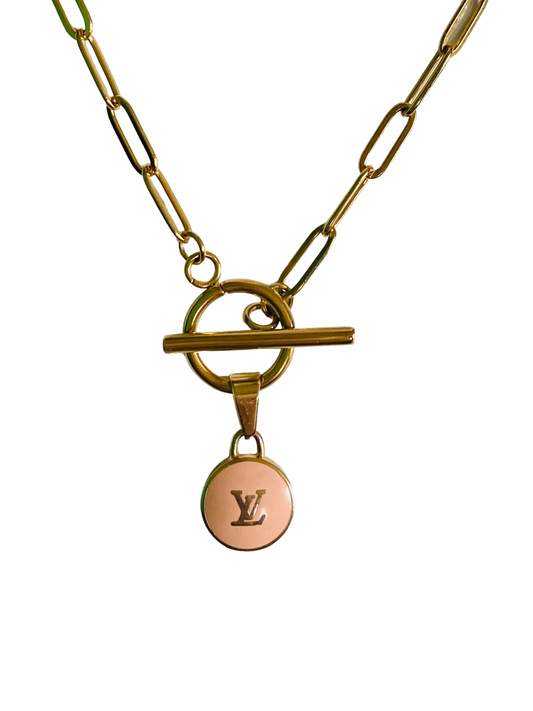 Authentic LOUIS VUITTON Pastilles pendant reworked necklace