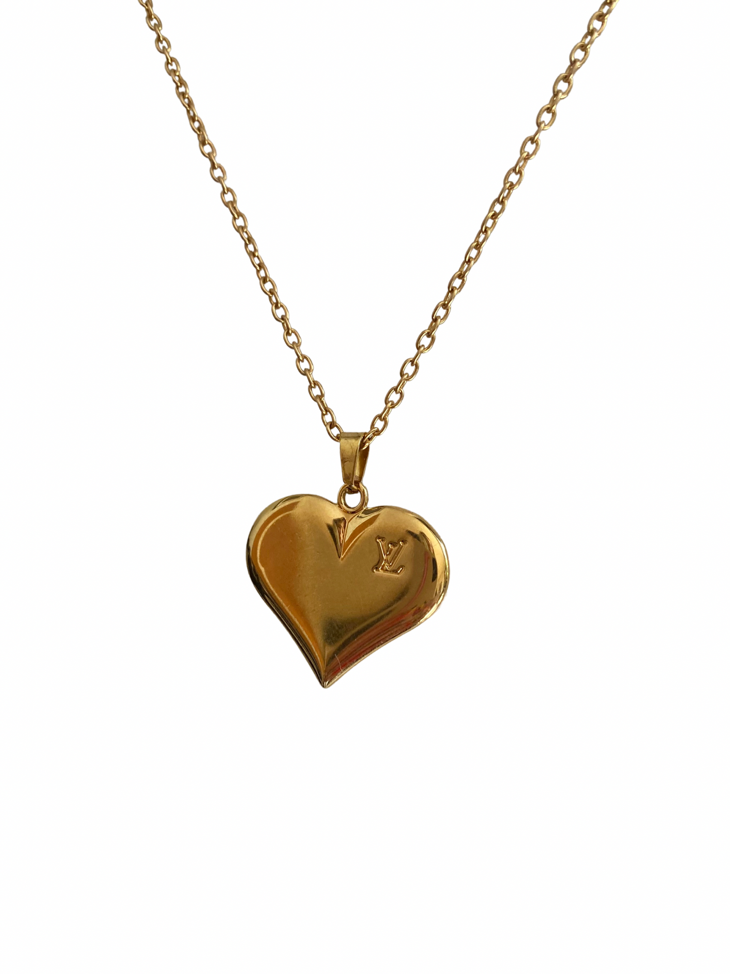 LV Dainty Heart Necklace- GOLD – Nomad'r Lifestyle Company