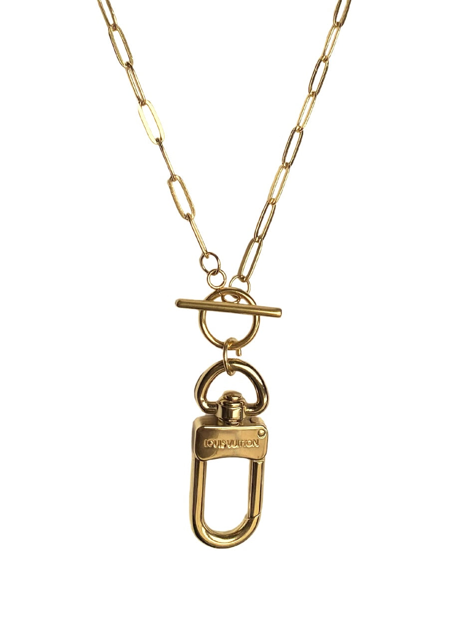 Authentic LOUIS VUITTON vintage pendant reworked necklace