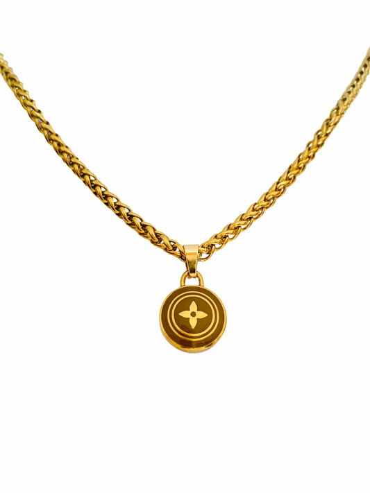 Authentic LOUIS VUITTON Pastilles vintage pendant reworked necklace